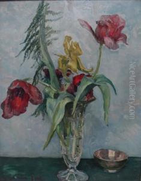 Tulipes Dans Vase Oil Painting by Constantin Font