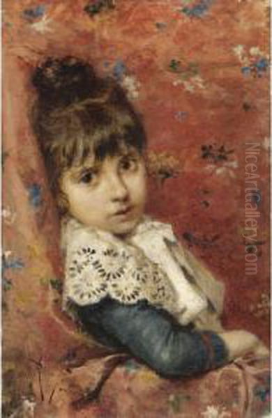 La Poltrona Rossa Oil Painting by Roberto Fontano