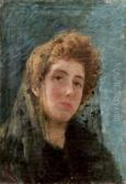 Ritratto Di Tina Di Lorenzo Oil Painting by Roberto Fontano