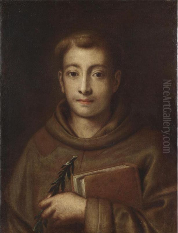Sant'antonio Da Padova Oil Painting by Girolamo Forabosco