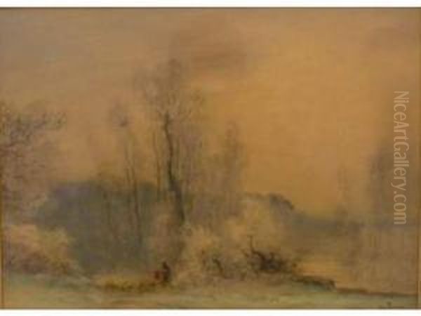 Les Gardiens De Moutons Oil Painting by Henri Foreau