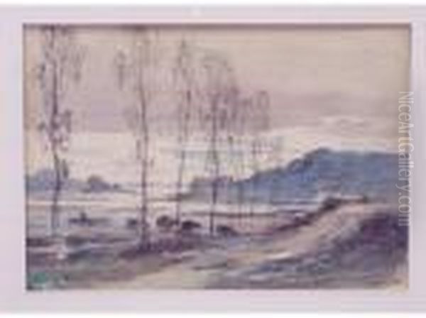 Paysage Au Bord De L'eau Oil Painting by Henri Foreau