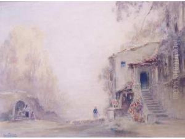 La Gardienne De Troupeau Oil Painting by Henri Foreau