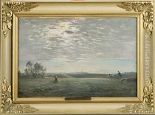 Landskap Oil Painting by Henri Foreau