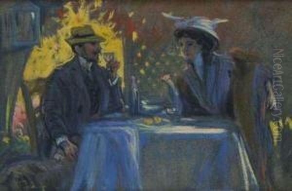 (actif Au Xixeme Et Xxeme Siecle)
La Conversation Sous La Treille Oil Painting by Fortuney