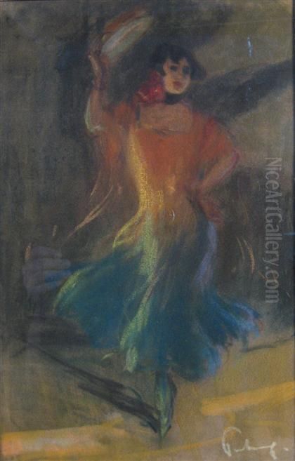 Spanish Dancer Oil Painting by Louis Fortuney