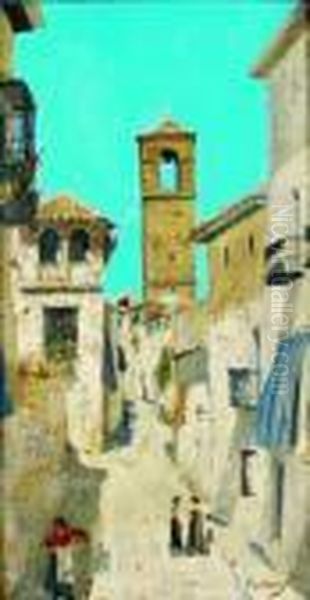 Calle Oil Painting by Mariano Fortuny Y Madrazo