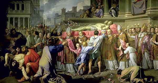 The Translation of the Bodies of SS. Gervase and Protase to Milan Cathedral, 1661 Oil Painting by Philippe de Champaigne