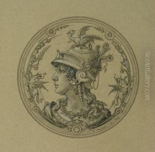 Lot De 3 Etudes De Ceramique De Sevres Oil Painting by Alexis Fournier