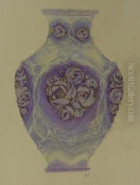 Lot De 4 Etudes De Vases Oil Painting by Alexis Fournier