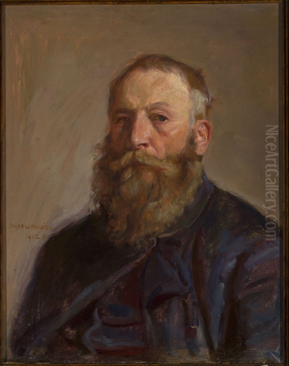 Self-Portrait Oil Painting by Jozef Chelmonski