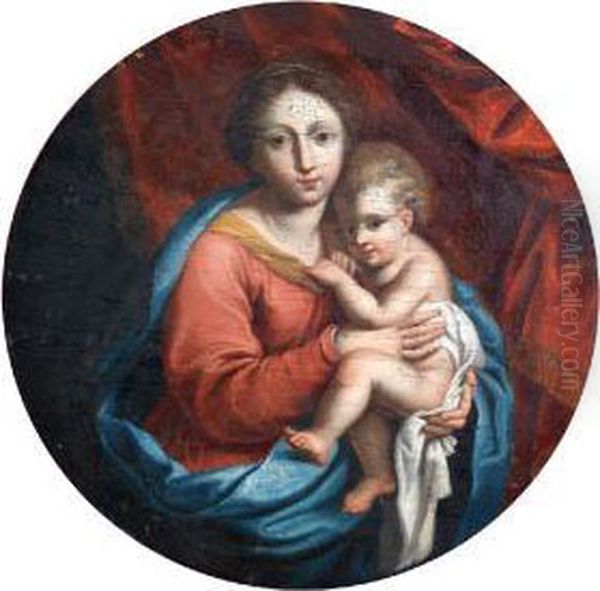 Madonna Col Bambino Oil Painting by Marcantonio Franceschini)