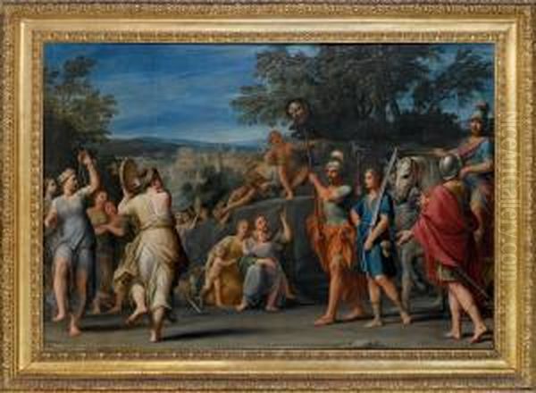 Trionfo Di Davide Oil Painting by Marcantonio Franceschini)