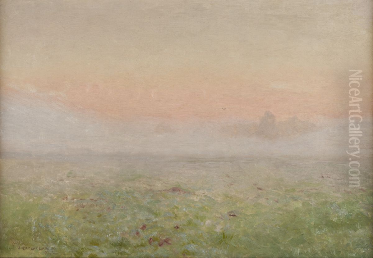 Dawn Oil Painting by Jozef Chelmonski