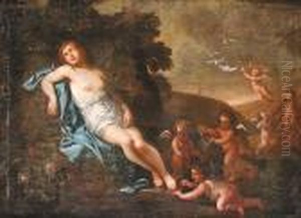 Cerchia Di. Il Sonno Di Venere Oil Painting by Marcantonio Franceschini)