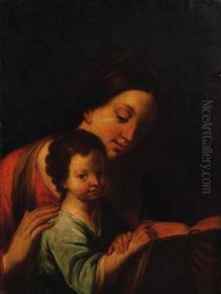 The Education Of The Infant Christ Oil Painting by Marcantonio Franceschini)