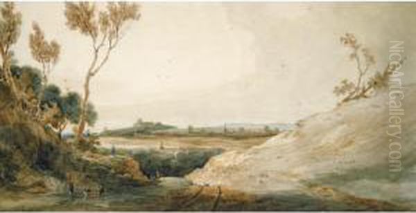 View Of St. Omer, France Oil Painting by Francois Louis Thomas Francia