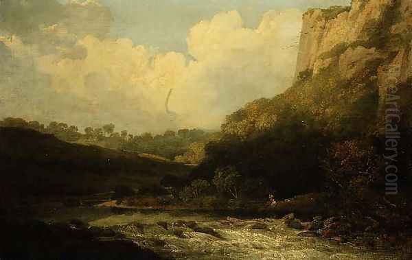 High Tor, Matlock, 1811 Oil Painting by John Crome