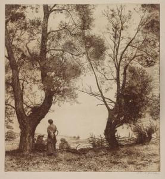 Mittagsrast Oil Painting by Hans Frank