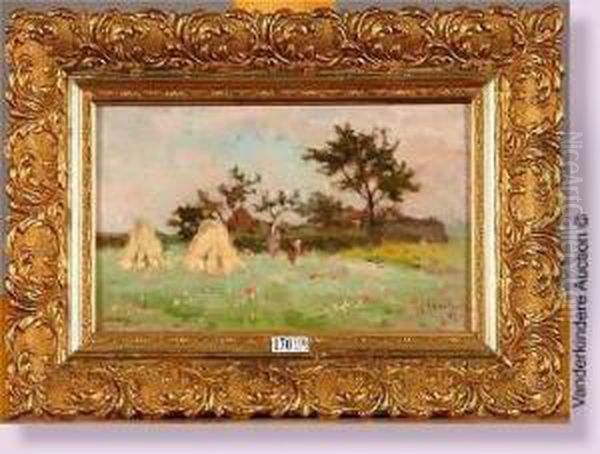 Les Moissons Oil Painting by Lucien Frank