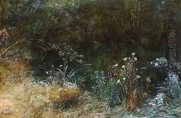 A Lake with Naiads Oil Painting by Georges Jules Victor Clairin
