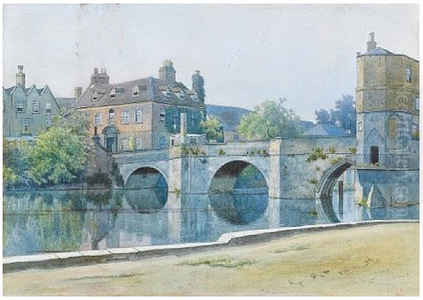 The Bridge At St. Ives, Huntingdonshire Oil Painting by William Fraser Garden