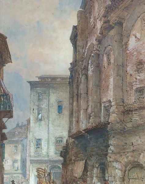 The Theatre of Marcellus, Rome Oil Painting by William Callow