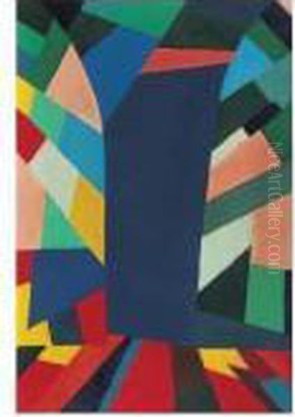 Der Blau Baum Oil Painting by Otto Freundlich