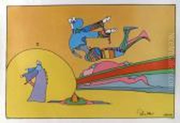 His Birthday Oil Painting by Max Adolf Peter Frey