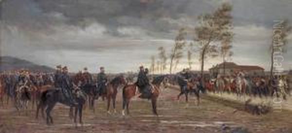 Ubergabe Von Metz Oil Painting by Conrad Freyberg