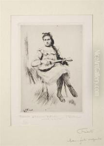 Portrait Of A Girl Oil Painting by Friant Emile