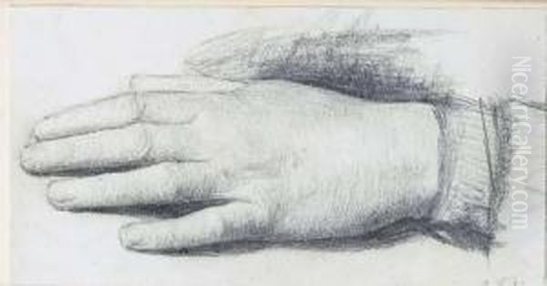 Study Of A Child's Hand Oil Painting by Friant Emile