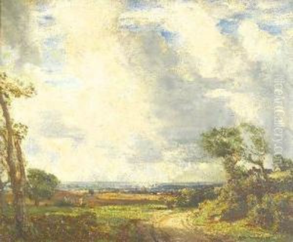 Breezy Uplands Oil Painting by Arthur A. Friedenson