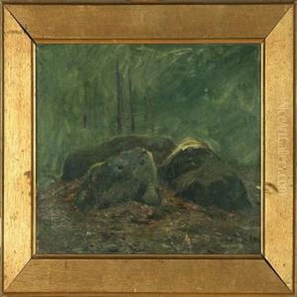 Spring Forest Scenery Oil Painting by Lorenz Frolich