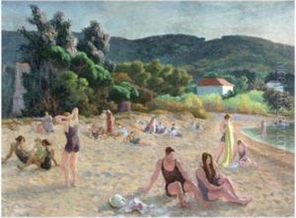 St. Tropez Oil Painting by Roger Fry