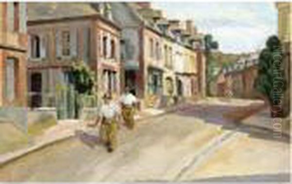 Off To Work, Northern France Oil Painting by Roger Fry