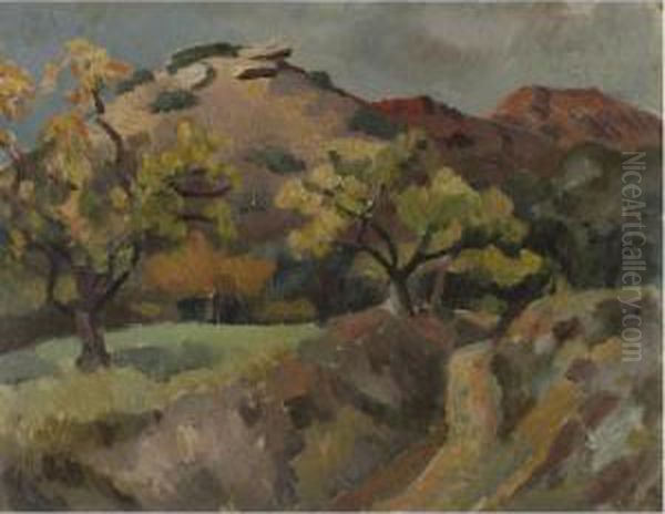 French Landscape Oil Painting by Roger Fry