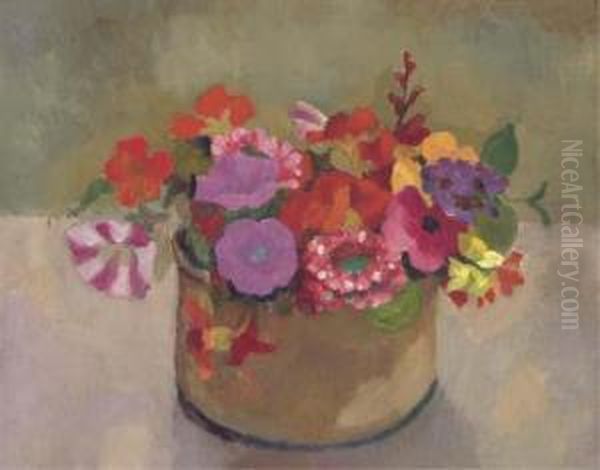 Summer Flowers Oil Painting by Roger Fry