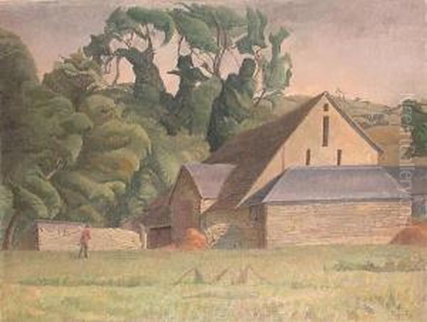 The Barn Oil Painting by Roger Fry