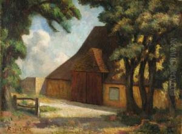 The Barn At Charleston Oil Painting by Roger Fry