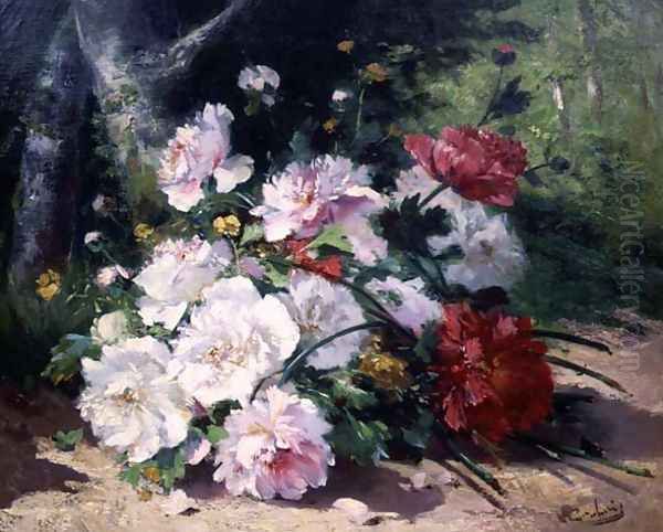 Still Life of Flowers Oil Painting by Eugene Henri Cauchois