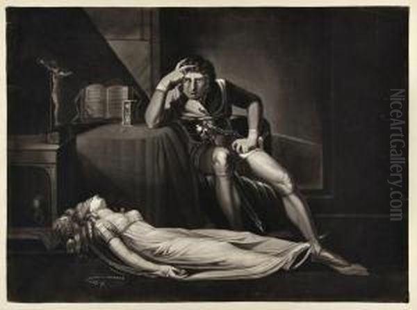 Ezzelin, 
Or Braccioferro, 
Andmeduna Oil Painting by Johann Henry Fuseli