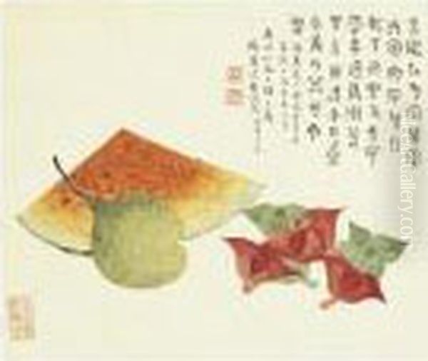 Fruit Of Summer Oil Painting by Ding Fuzhi