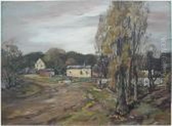 ''swamp Road'' Oil Painting by Carl Frederick Gaertner