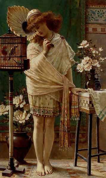 Love birds Oil Painting by William Stephen Coleman