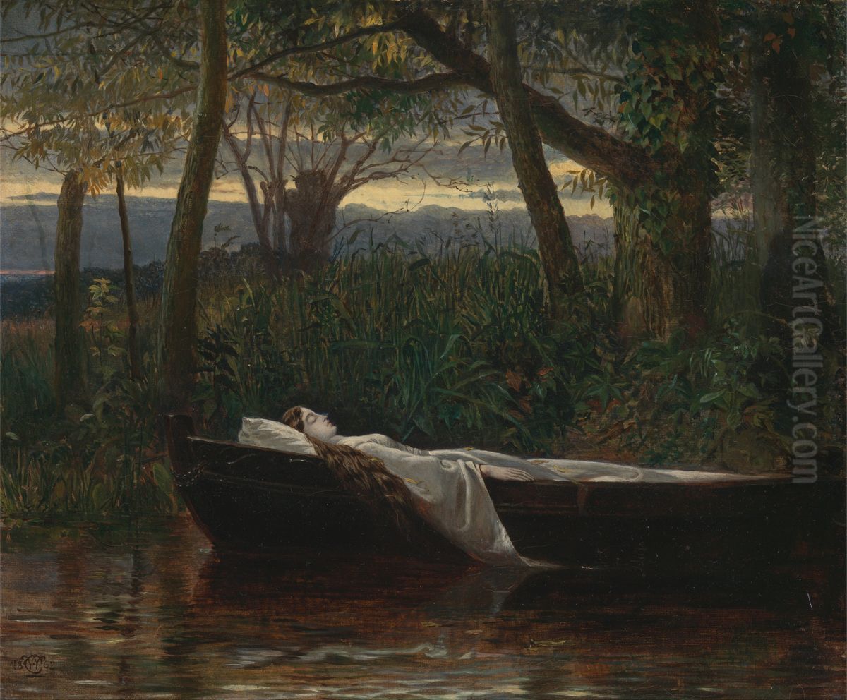 The Lady of Shalott Oil Painting by Walter Crane