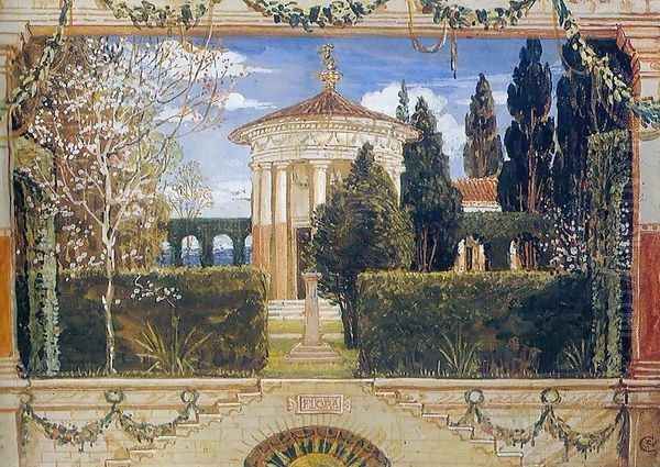 Flora Oil Painting by Walter Crane