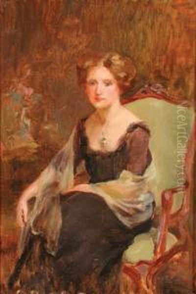 Ritratto Di
Donna Seduta Oil Painting by Leopoldo Galeota