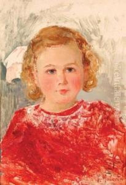 Ritratto Di
Bimba Oil Painting by Leopoldo Galeota