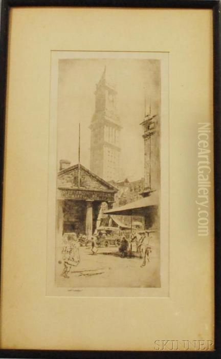 Old And New Boston Oil Painting by Sears Gallagher